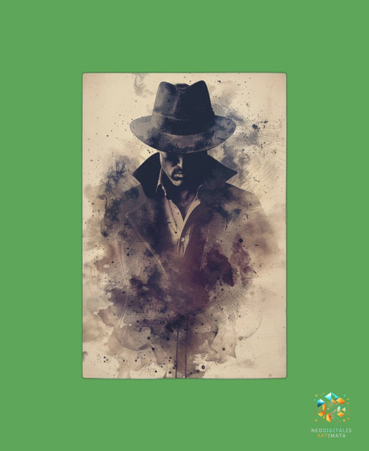 Noir Shadow Secrets - Original Rorschach Ink_blots Style Portrait Wall Art - NeoDIGITALis ARTimata