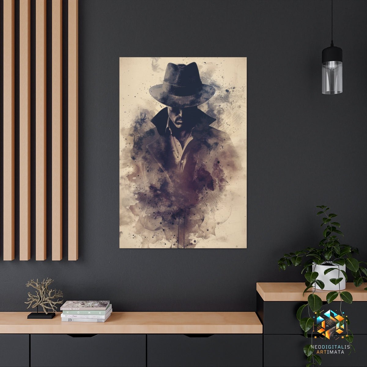 Noir Shadow Secrets - Original Rorschach Ink_blots Style Portrait Wall Art - NeoDIGITALis ARTimata