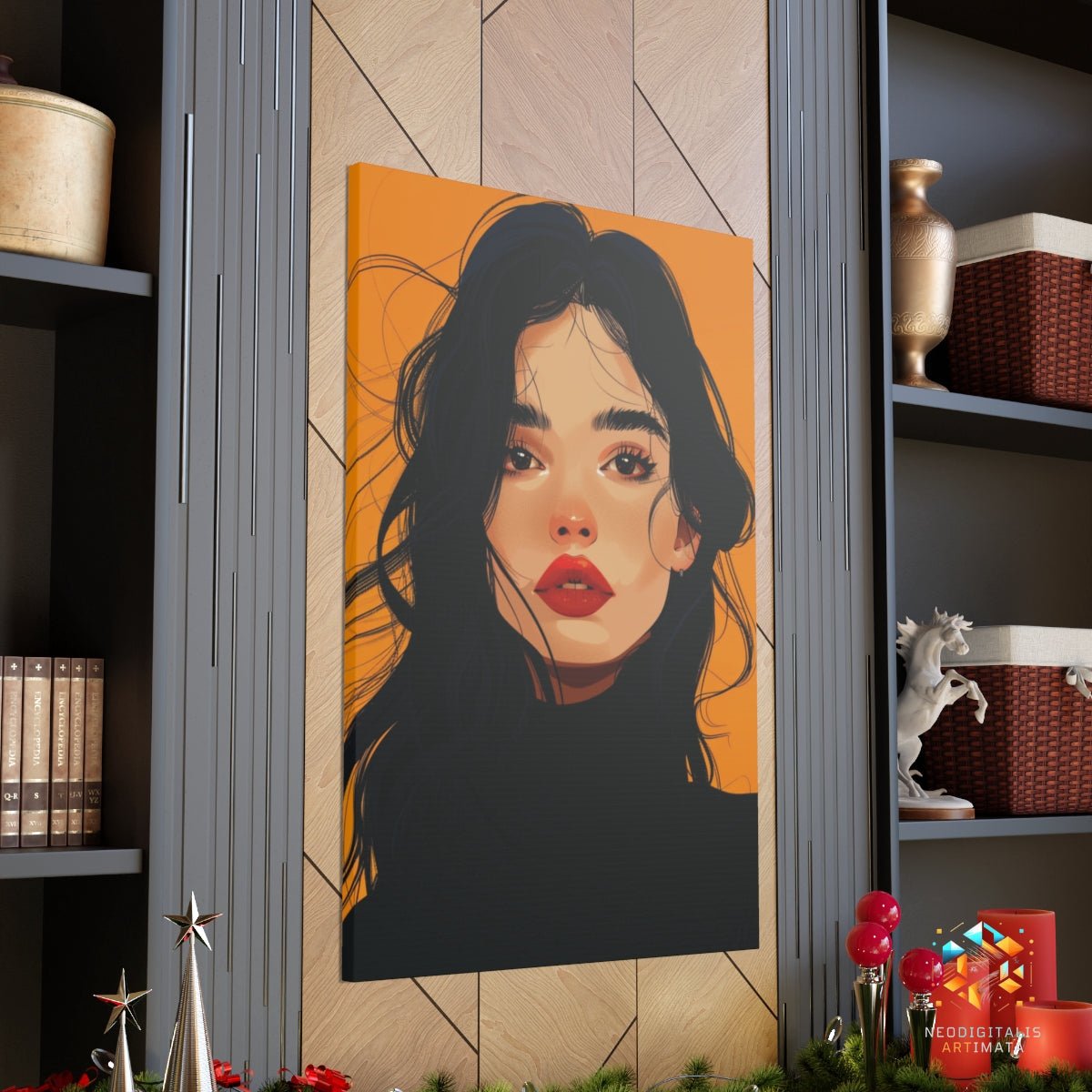 Orange Allure Art - Original Vector Style Portrait Wall Art - NeoDIGITALis ARTimata