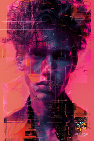 Pixelated Persona - Original Glitch Style Portrait Wall Art