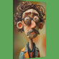 Quirky Scholar Portrait - Original Claymation Style Portrait Wall Art - NeoDIGITALis ARTimata
