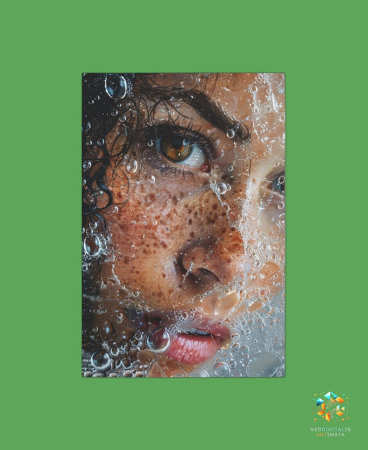 Raindrop Reverie - Original Bubble Wrap Style Portrait Wall Art - NeoDIGITALis ARTimata