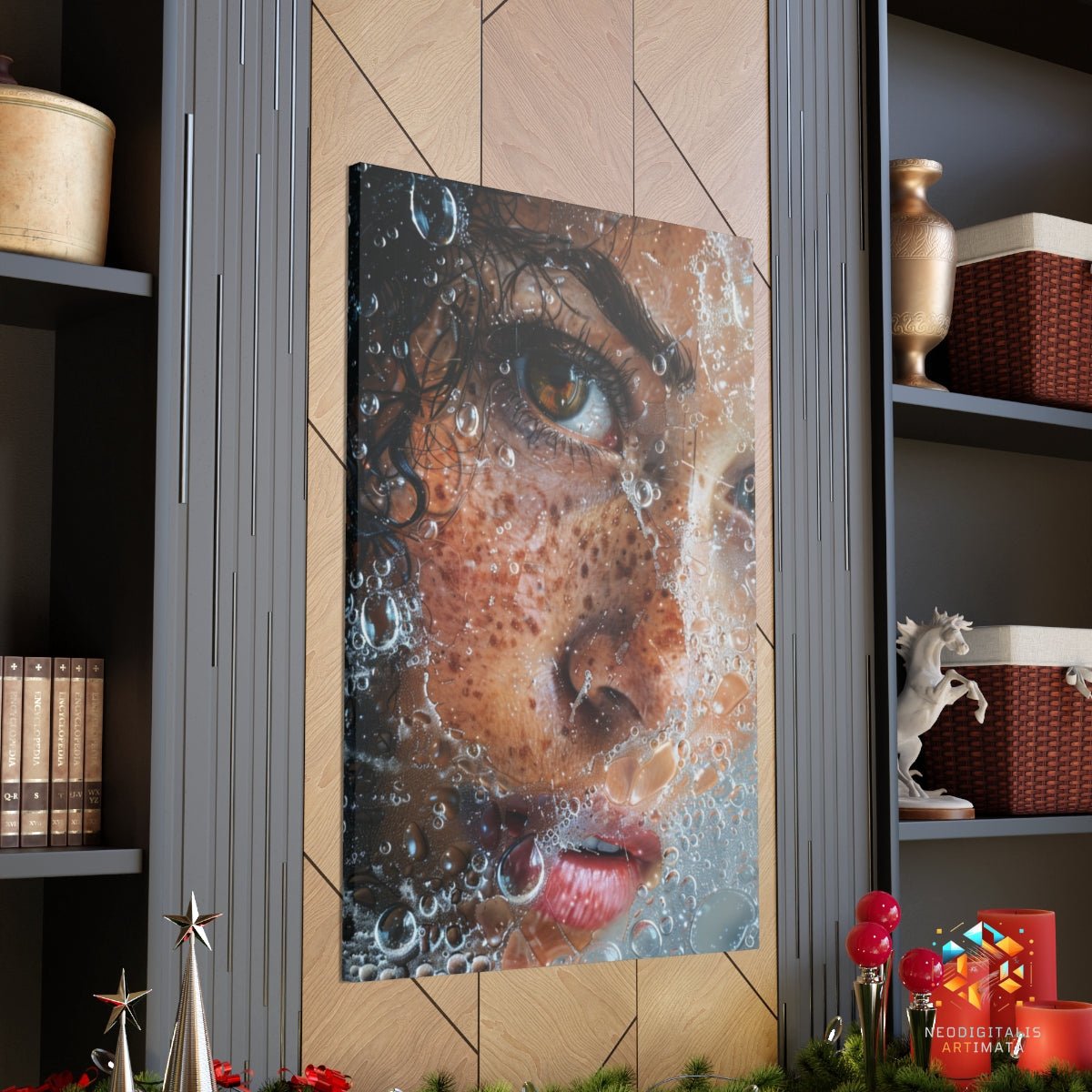 Raindrop Reverie - Original Bubble Wrap Style Portrait Wall Art - NeoDIGITALis ARTimata