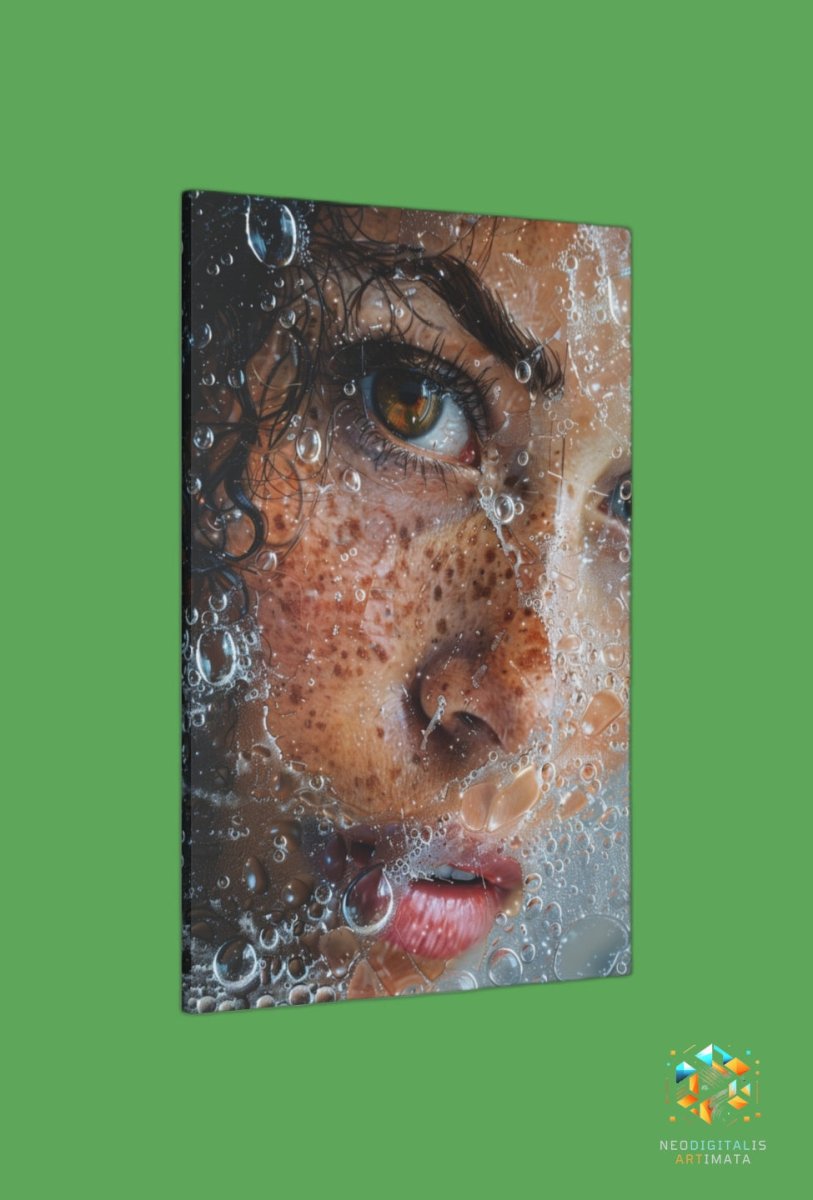 Raindrop Reverie - Original Bubble Wrap Style Portrait Wall Art - NeoDIGITALis ARTimata