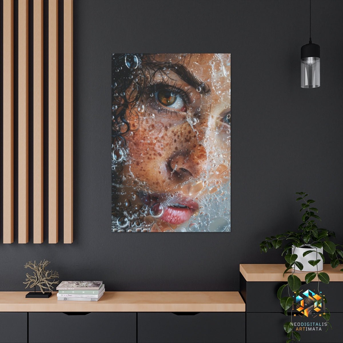 Raindrop Reverie - Original Bubble Wrap Style Portrait Wall Art - NeoDIGITALis ARTimata