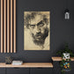 Rugged Sepia Stare - Original Etching Style Portrait Wall Art - NeoDIGITALis ARTimata