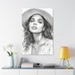 Serene Shadowed Elegance - Original Hatching Style Portrait Wall Art - NeoDIGITALis ARTimata