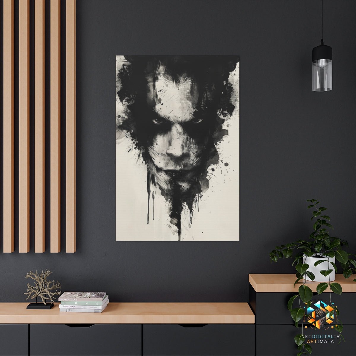 Shadowed Thoughts Unveiled - Original Rorschach Ink_blots Style Portrait Wall Art - NeoDIGITALis ARTimata