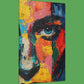 **Soulful Gaze Mosaic** - Original Abstract Expressionist Style Portrait Wall Art - NeoDIGITALis ARTimata