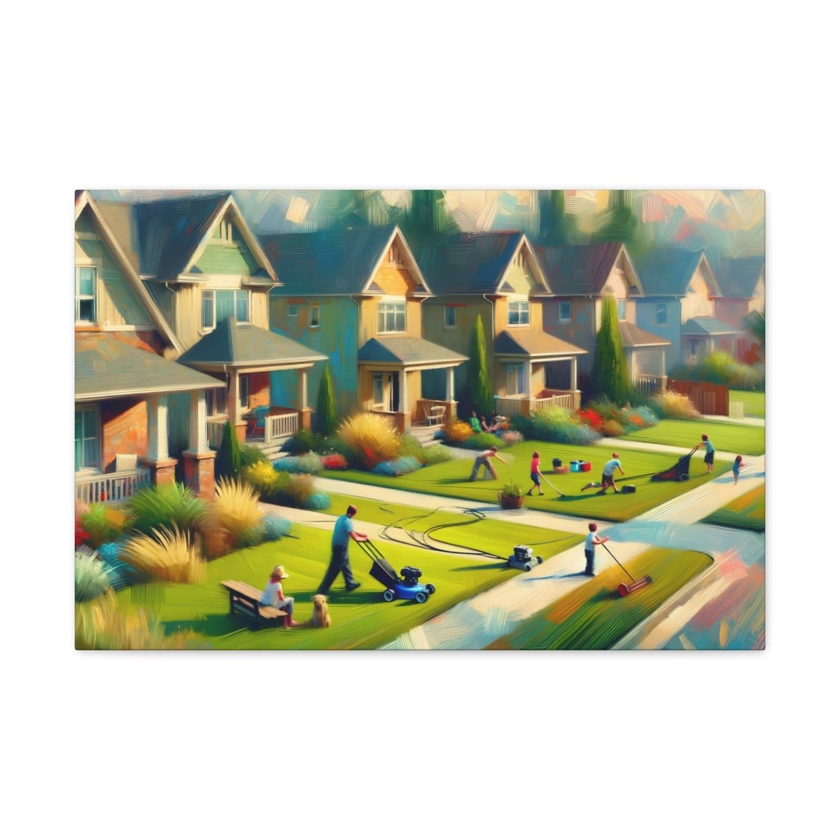 Suburban Hues Harmony - Impressionist Wall Art - NeoDIGITALis ARTimata