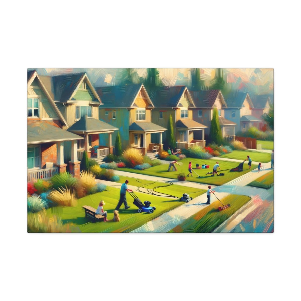 Suburban Hues Harmony - Impressionist Wall Art - NeoDIGITALis ARTimata