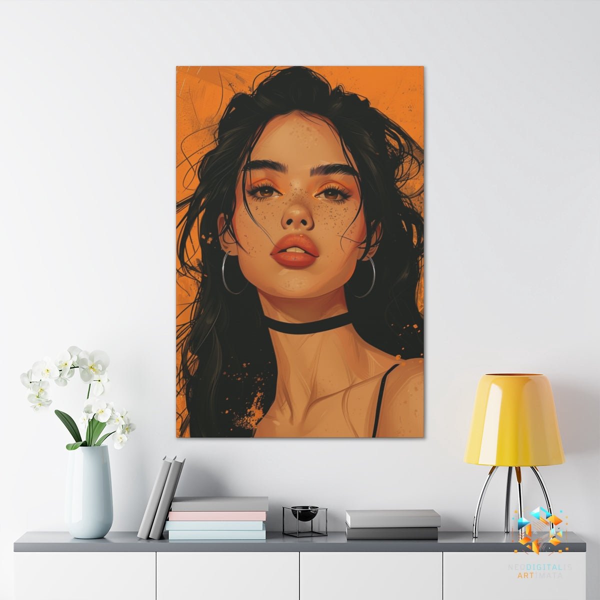 Sunlit Serenade Artwork - Original Vector Style Portrait Wall Art - NeoDIGITALis ARTimata