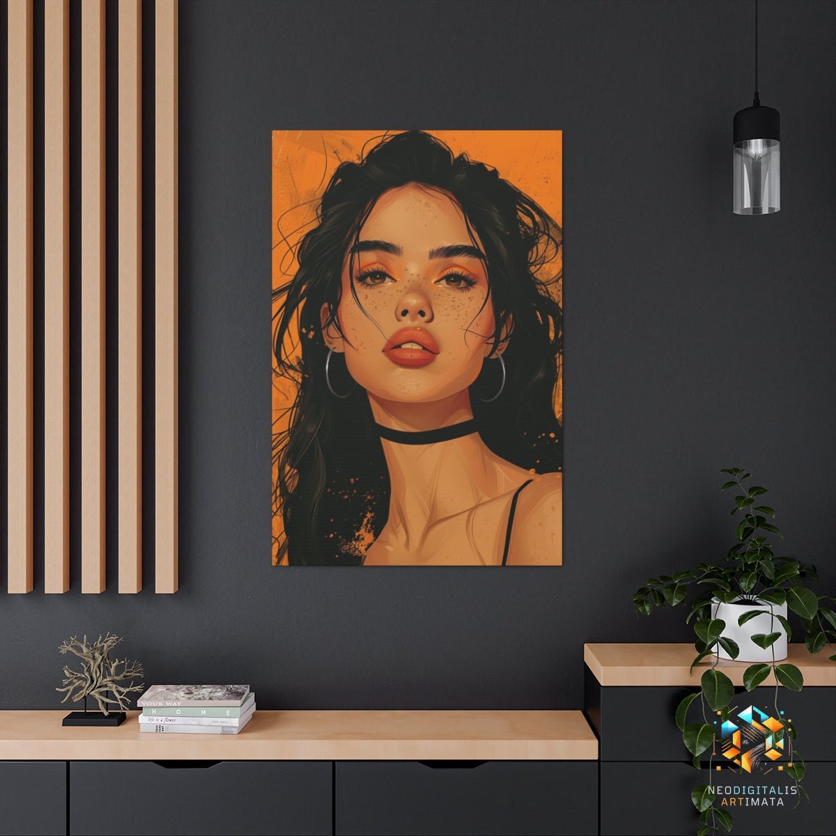 Sunlit Serenade Artwork - Original Vector Style Portrait Wall Art - NeoDIGITALis ARTimata