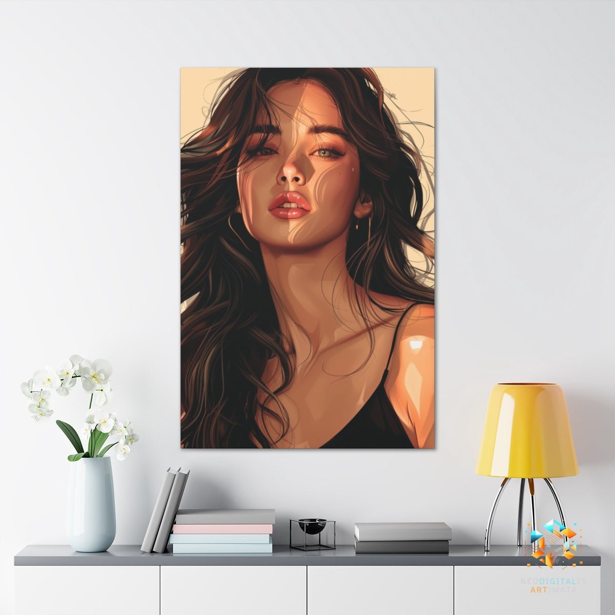 Sunlit Serenity - Original Vector Style Portrait Wall Art - NeoDIGITALis ARTimata