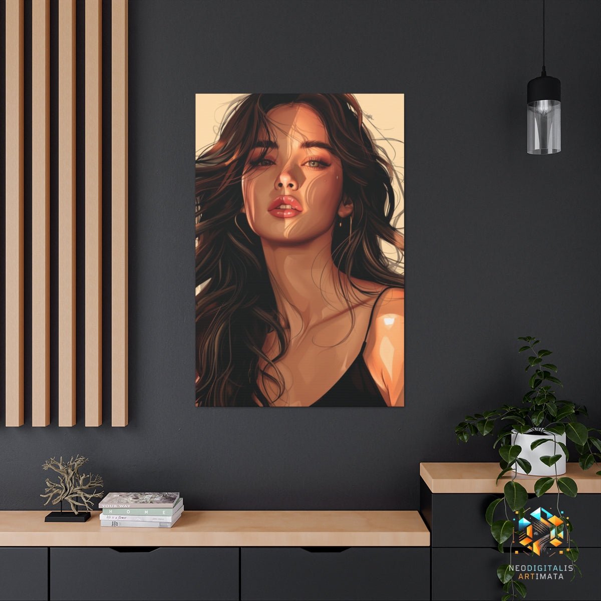 Sunlit Serenity - Original Vector Style Portrait Wall Art - NeoDIGITALis ARTimata