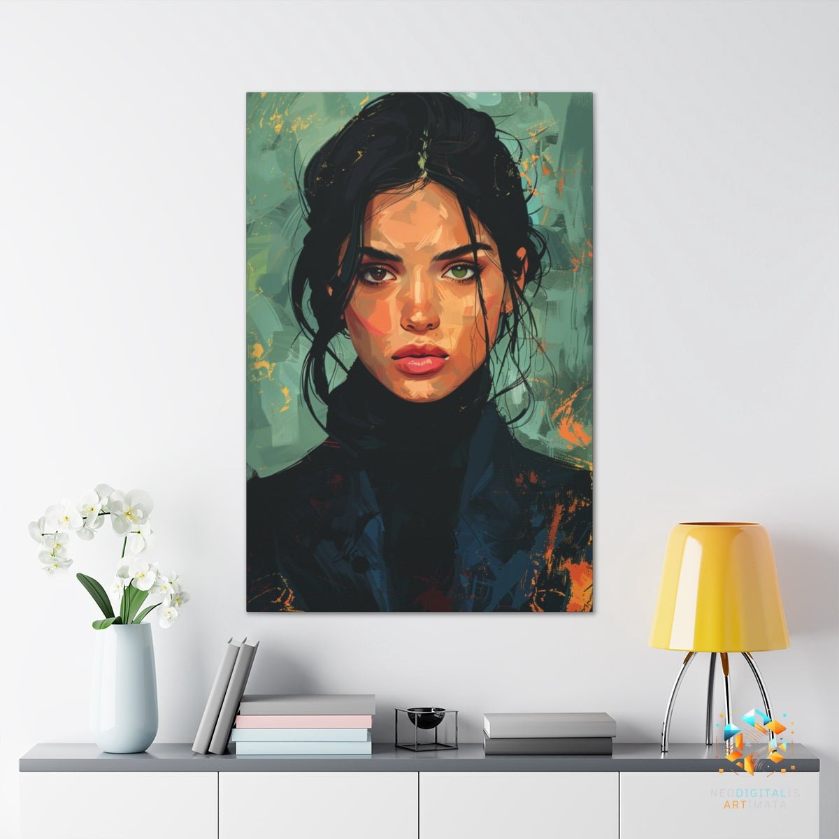 Sunset Embers Glow - Original Vexel Style Portrait Wall Art - NeoDIGITALis ARTimata