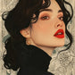 Vintage Glamour Gaze - Original Art Deco Style Portrait Wall Art - NeoDIGITALis ARTimata