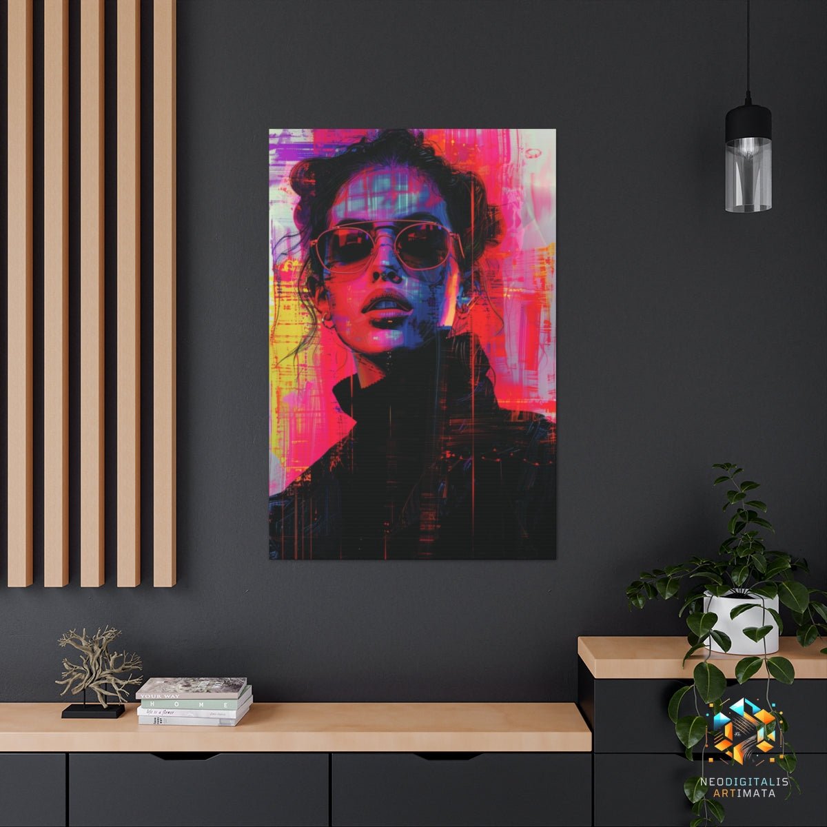 Vivid Digital Pulse - Original Glitch Style Portrait Wall Art - NeoDIGITALis ARTimata