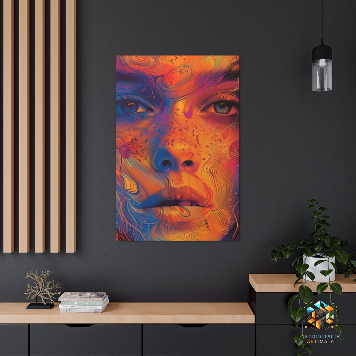 Vivid Dream Swirls - Original Kaleidoscopic Style Portrait Wall Art - NeoDIGITALis ARTimata