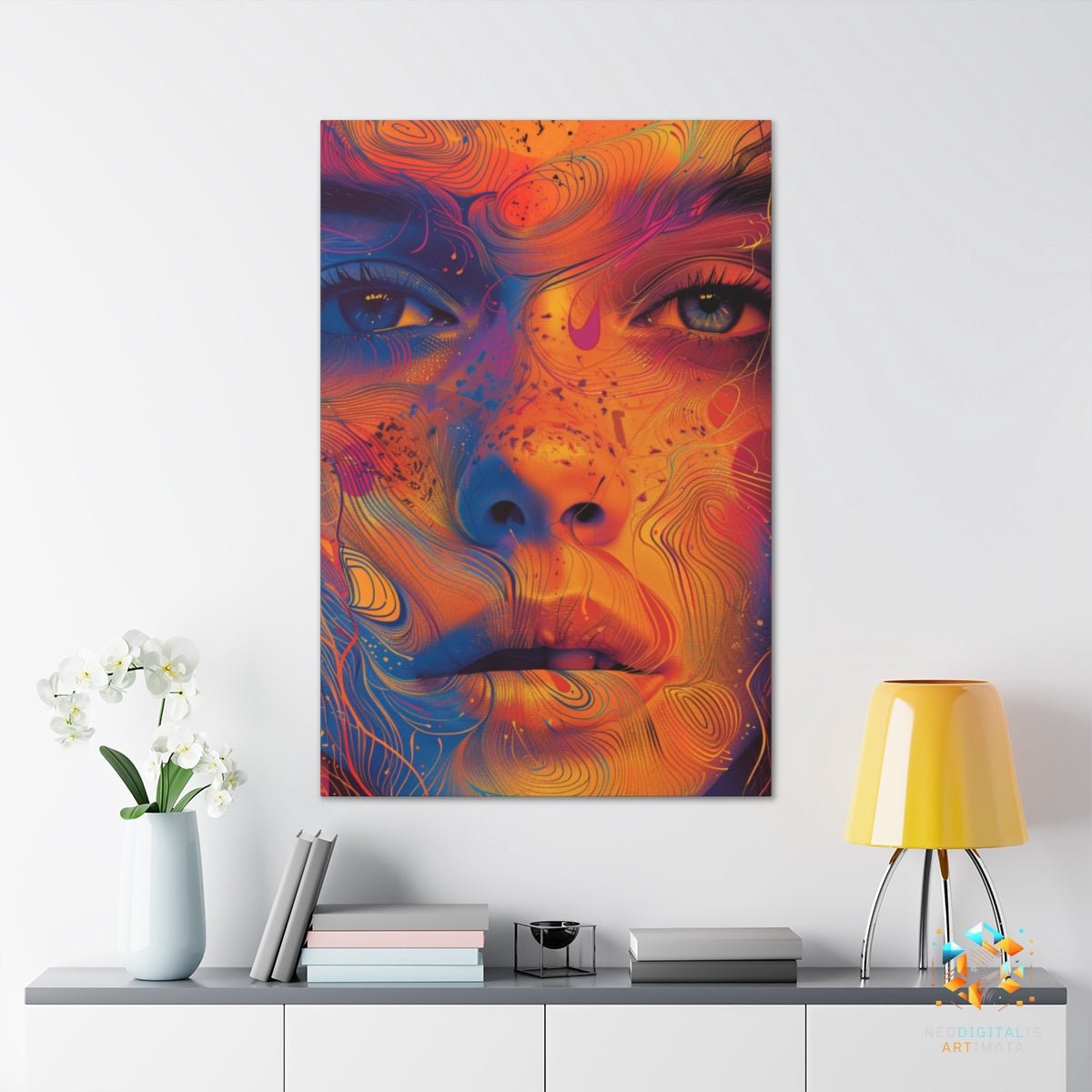 Vivid Dream Swirls - Original Kaleidoscopic Style Portrait Wall Art - NeoDIGITALis ARTimata