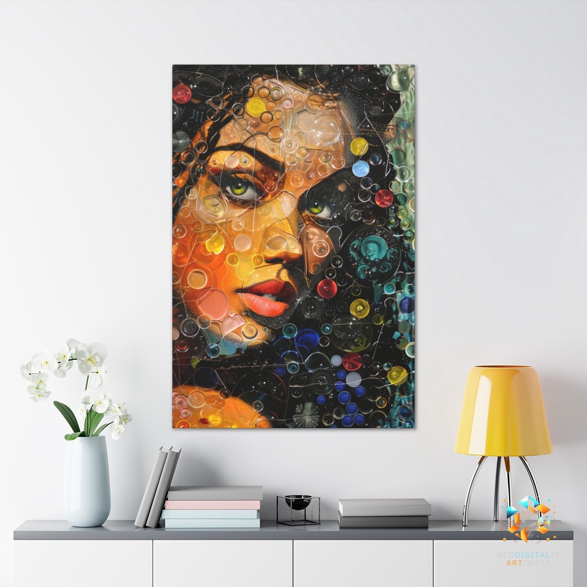 Vivid Orb Mosaic - Original Bubble Wrap Style Portrait Wall Art - NeoDIGITALis ARTimata