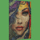 Vivid Veil Visions - Original Ebru Style Portrait Wall Art - NeoDIGITALis ARTimata