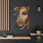 Vivid Veil Visions - Original Ebru Style Portrait Wall Art - NeoDIGITALis ARTimata