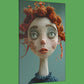 Whimsical Gaze Enchantment - Original Claymation Style Portrait Wall Art - NeoDIGITALis ARTimata