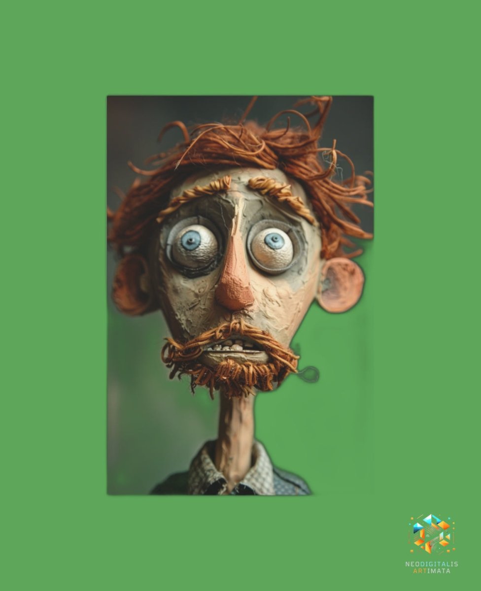 Whimsical Gaze Studio - Original Claymation Style Portrait Wall Art - NeoDIGITALis ARTimata