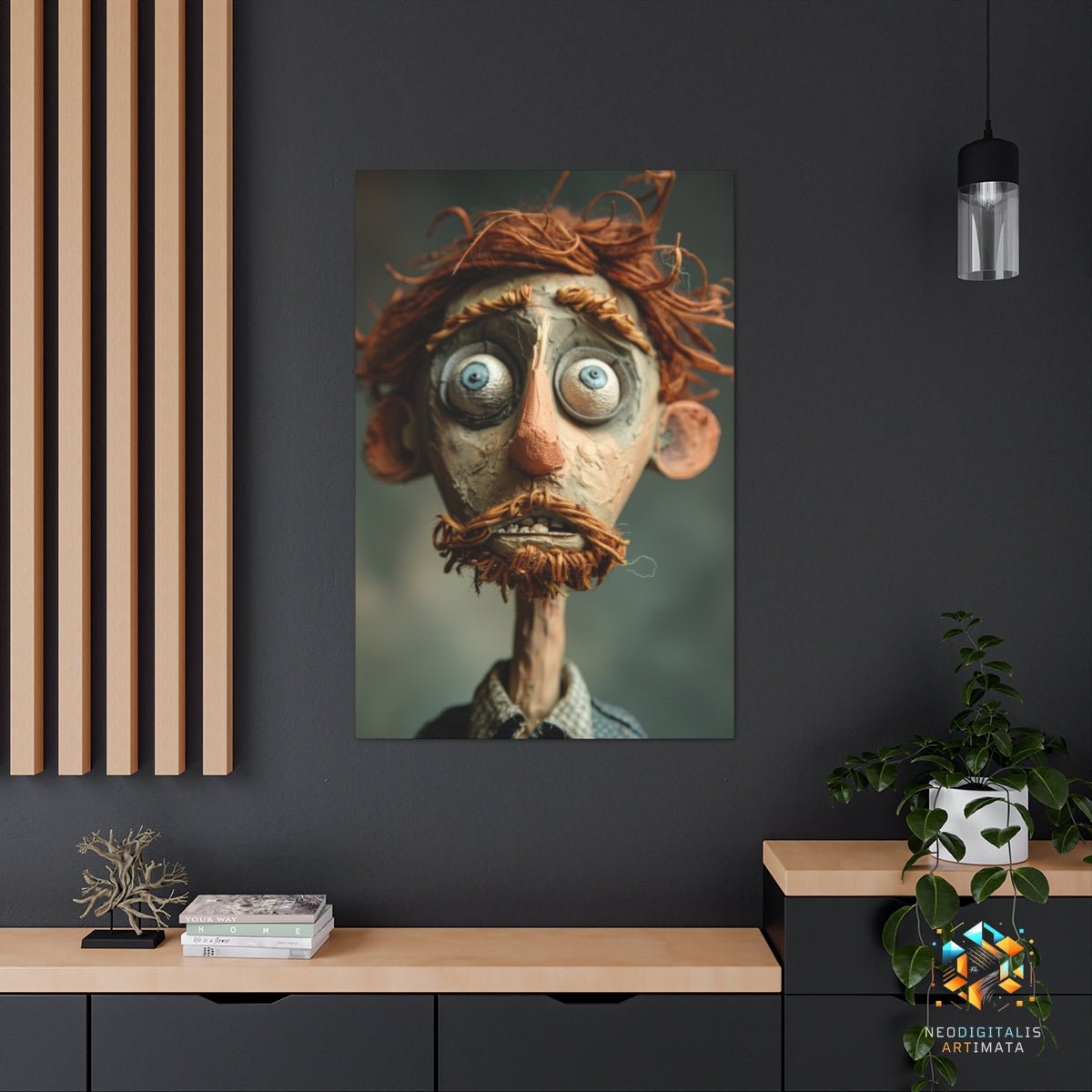 Whimsical Gaze Studio - Original Claymation Style Portrait Wall Art - NeoDIGITALis ARTimata