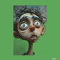 Wonder Gaze Whimsy - Original Claymation Style Portrait Wall Art - NeoDIGITALis ARTimata