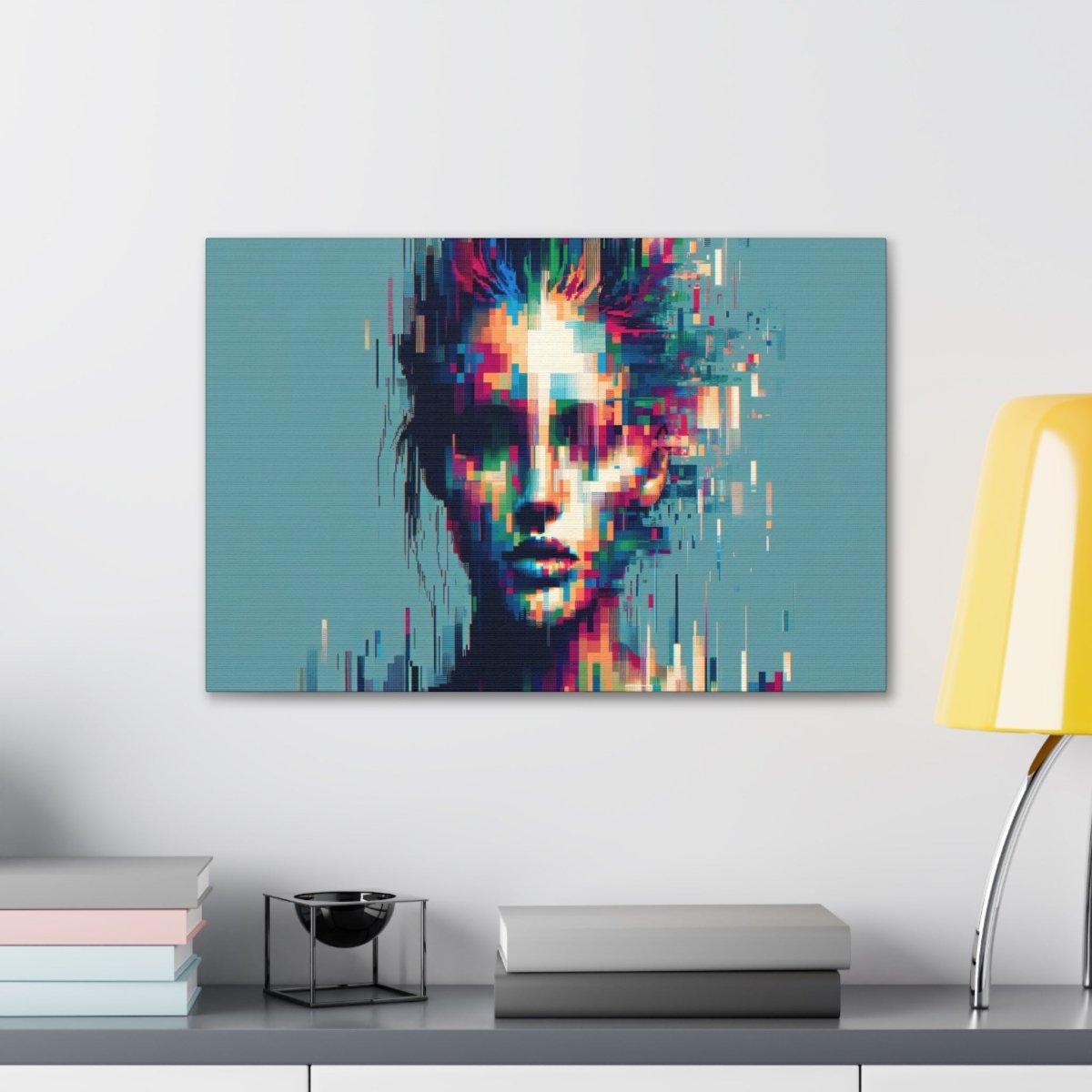 Chromatic Synthesis Portrait - Glitch Wall Art - Neodigitalis Artimata