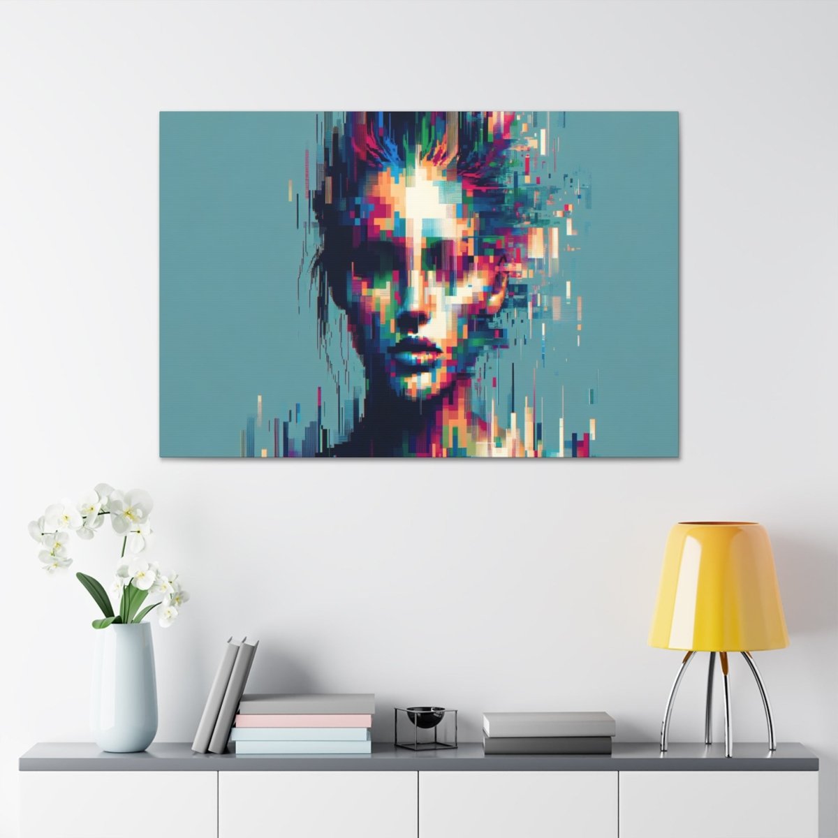 Chromatic Synthesis Portrait - Glitch Wall Art - Neodigitalis Artimata