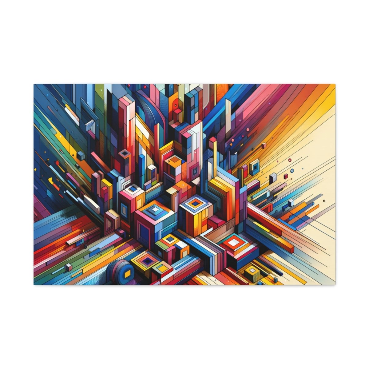 Chromatic Urban Maze - Abstract Wall Art - Neodigitalis Artimata