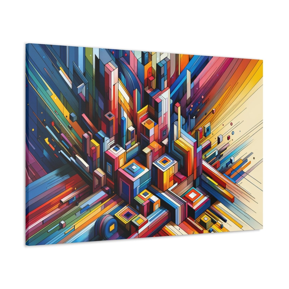 Chromatic Urban Maze - Abstract Wall Art - Neodigitalis Artimata