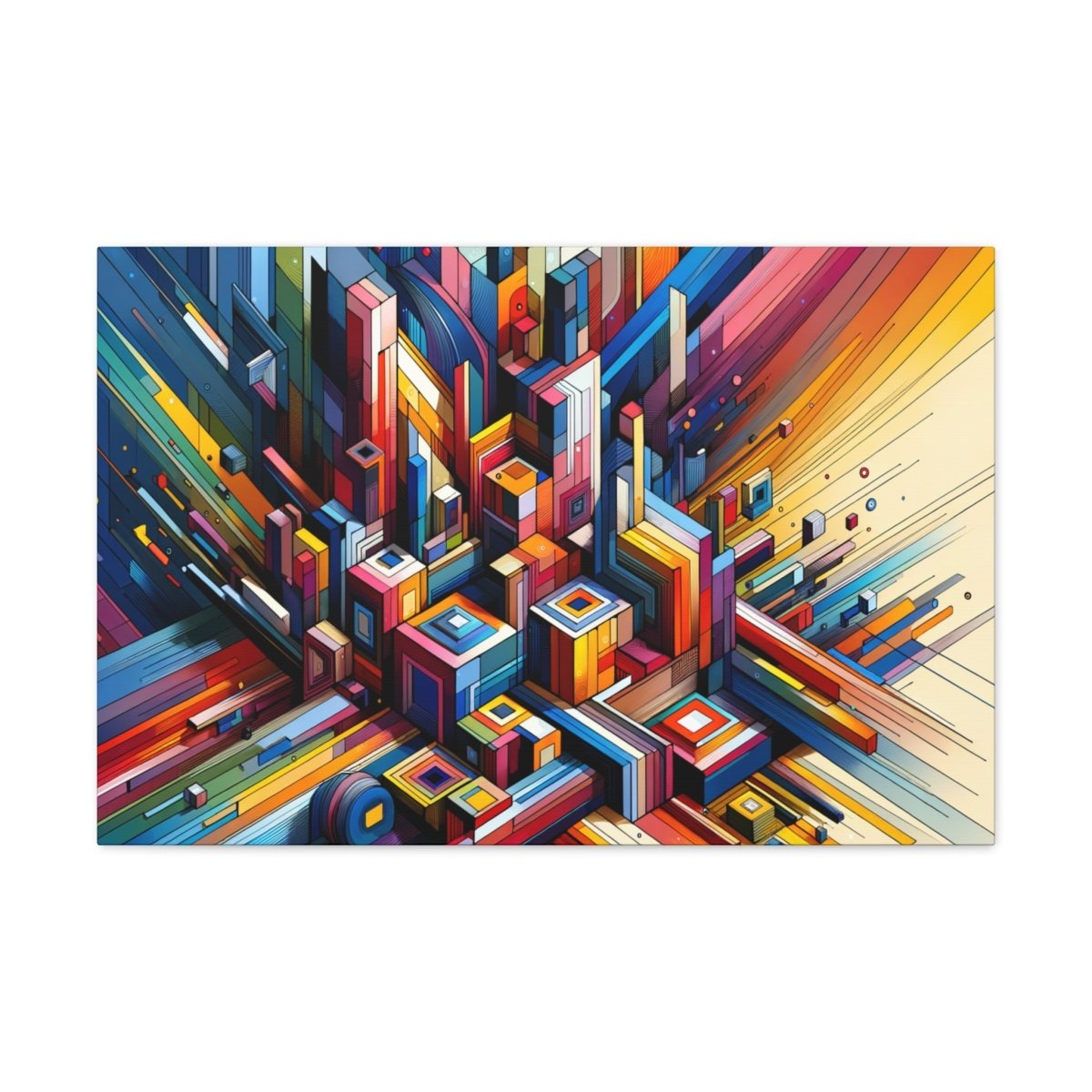 Chromatic Urban Maze - Abstract Wall Art - Neodigitalis Artimata