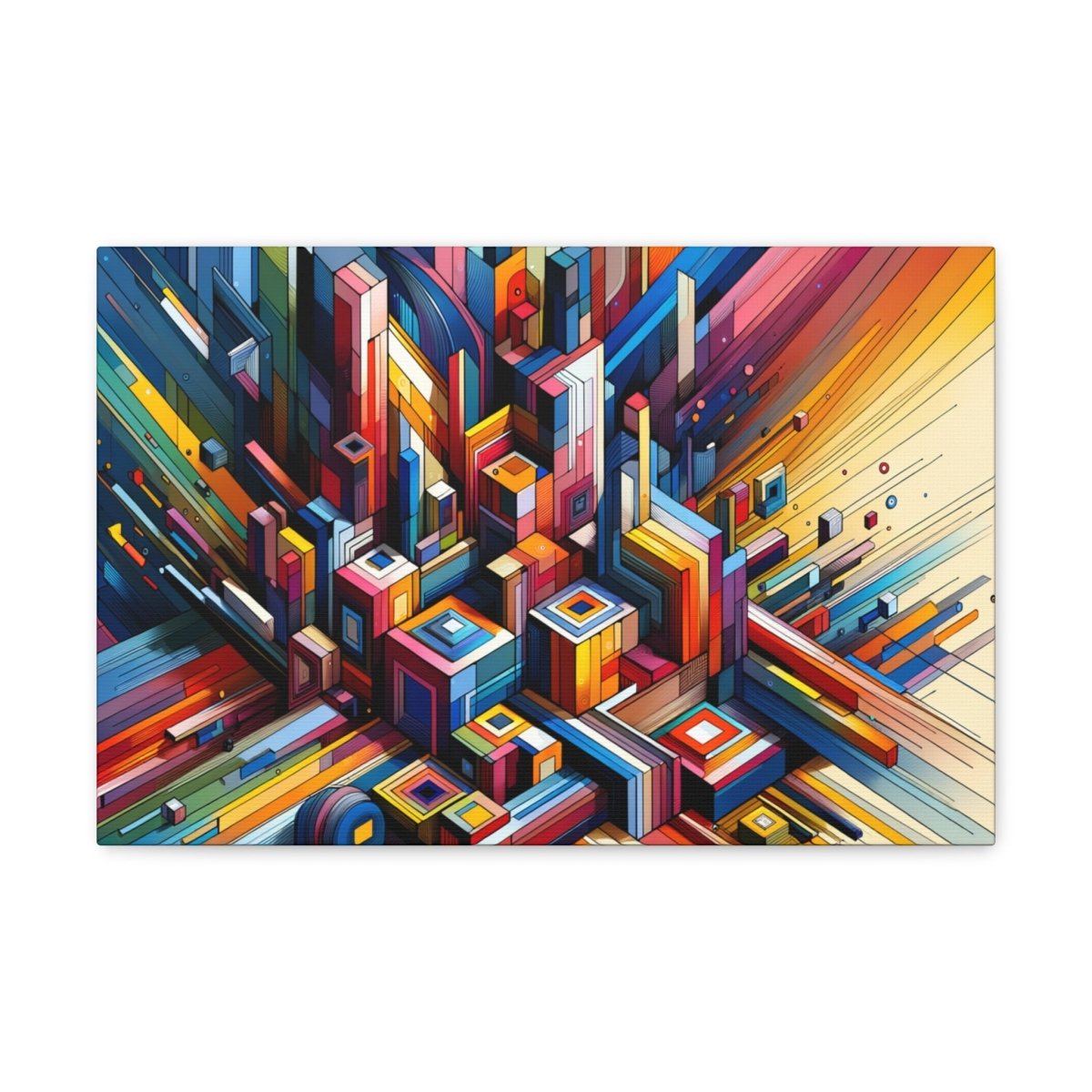 Chromatic Urban Maze - Abstract Wall Art - Neodigitalis Artimata