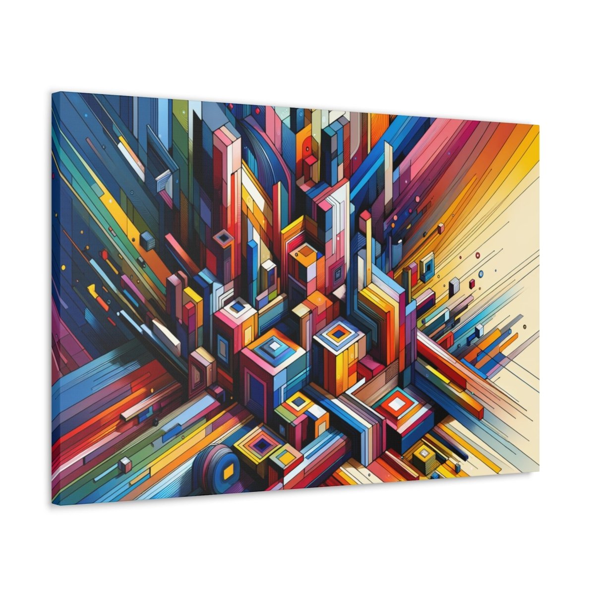 Chromatic Urban Maze - Abstract Wall Art - Neodigitalis Artimata