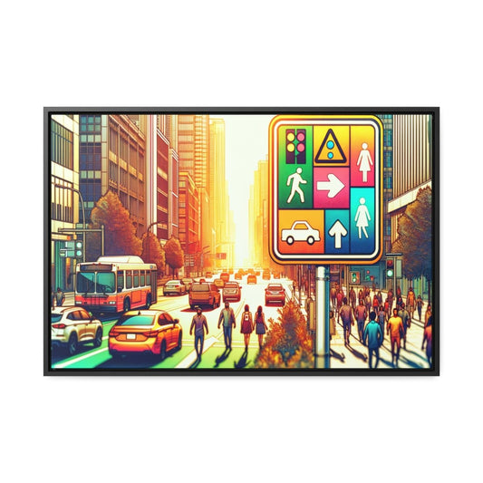 Chromatic Urban Pulse - Framed Pop Wall Art - Neodigitalis Artimata