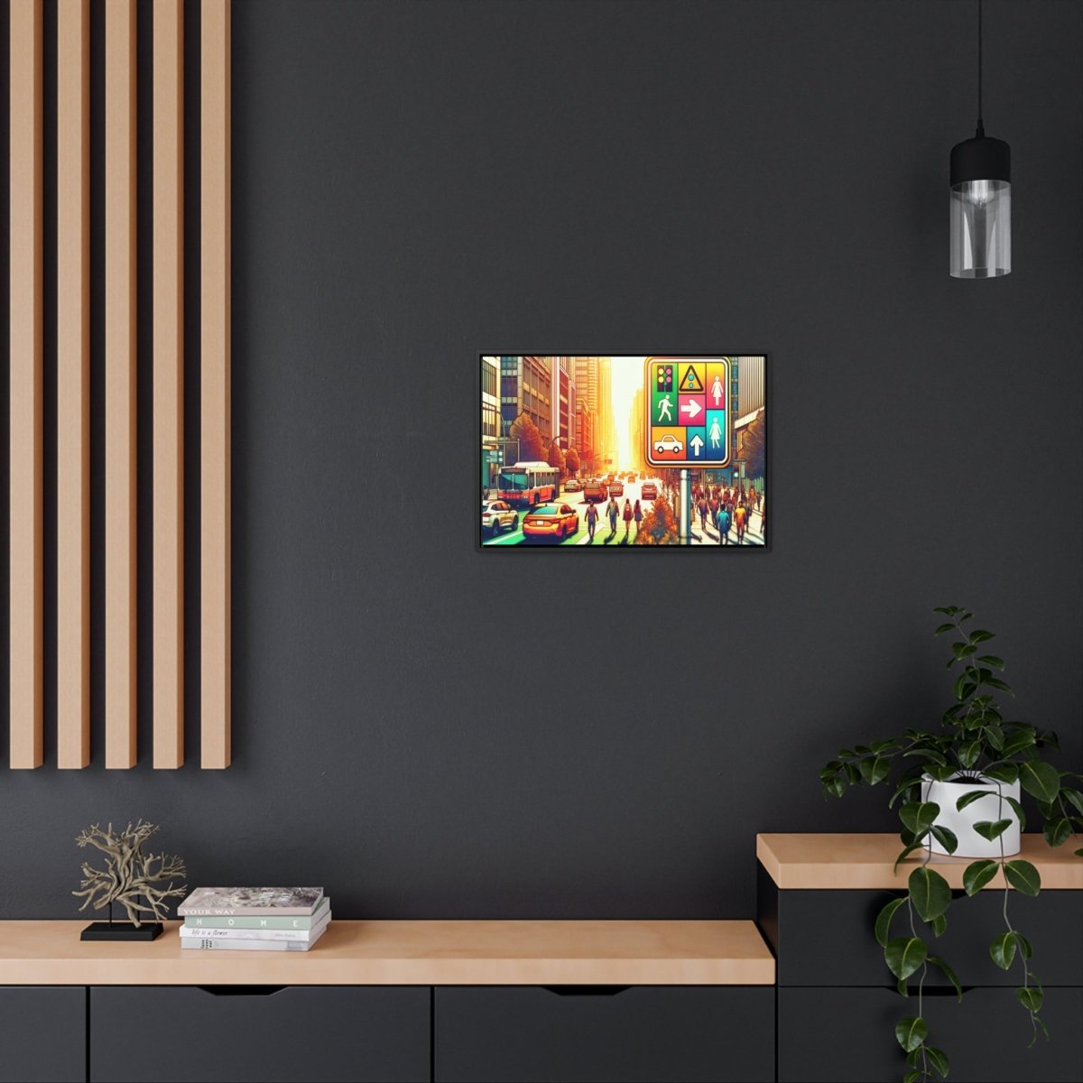 Chromatic Urban Pulse - Framed Pop Wall Art - Neodigitalis Artimata