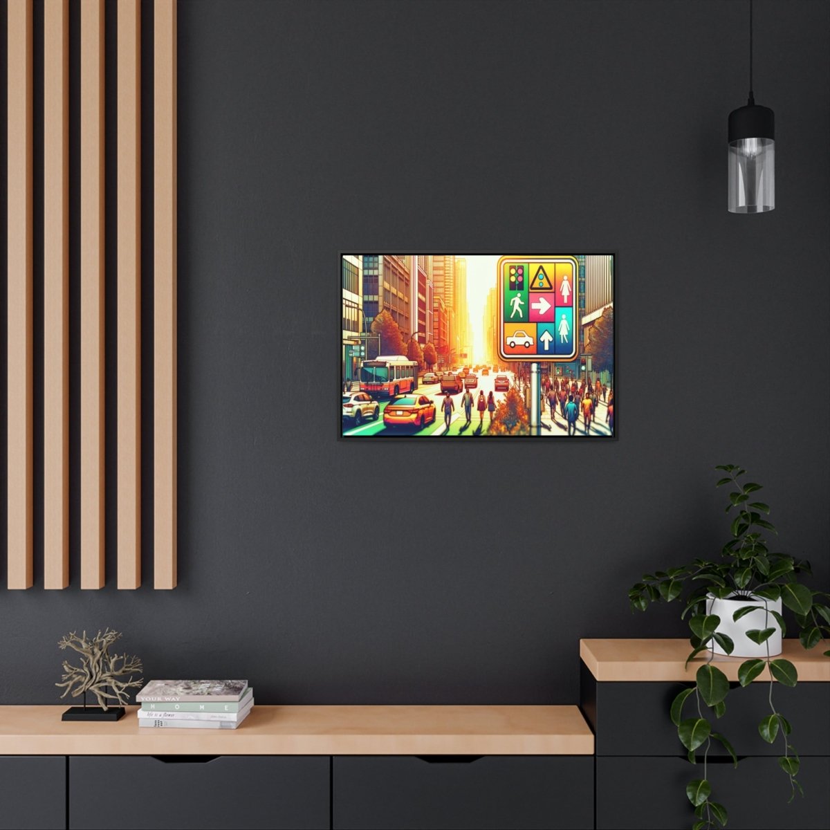 Chromatic Urban Pulse - Framed Pop Wall Art - Neodigitalis Artimata