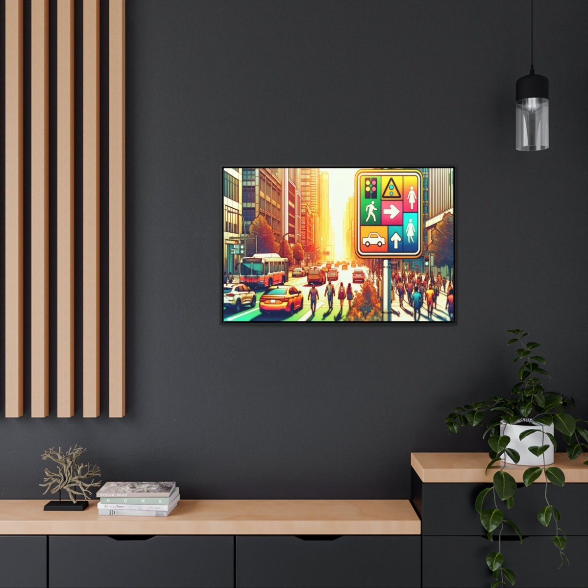 Chromatic Urban Pulse - Framed Pop Wall Art - Neodigitalis Artimata