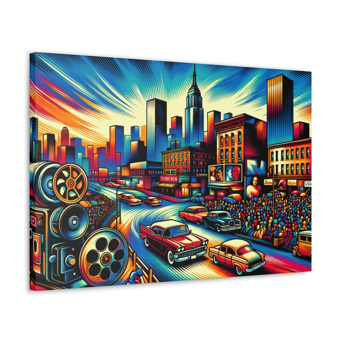 Cinematic Vibrance: Urban Reel - Pop Wall Art - Neodigitalis Artimata