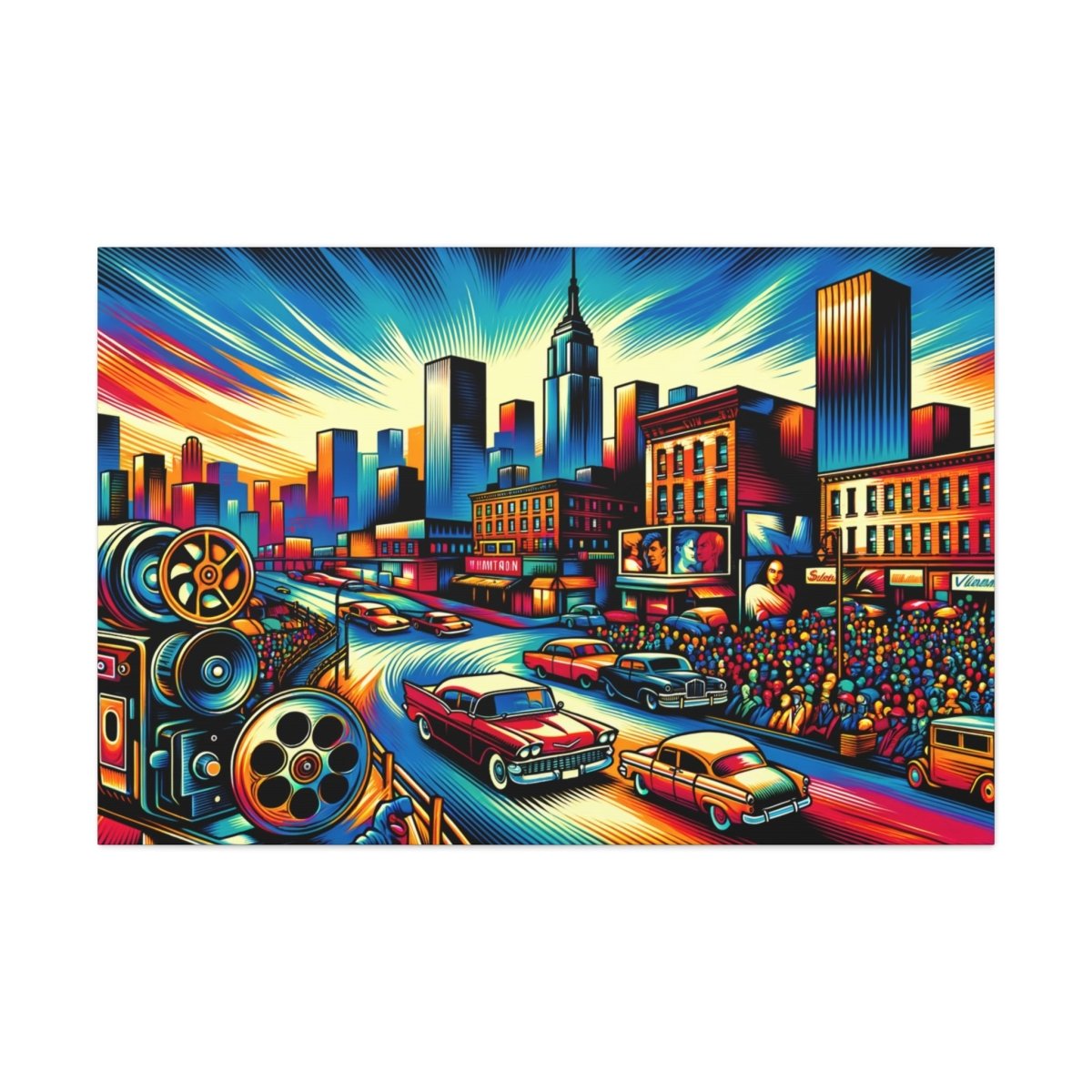 Cinematic Vibrance: Urban Reel - Pop Wall Art - Neodigitalis Artimata