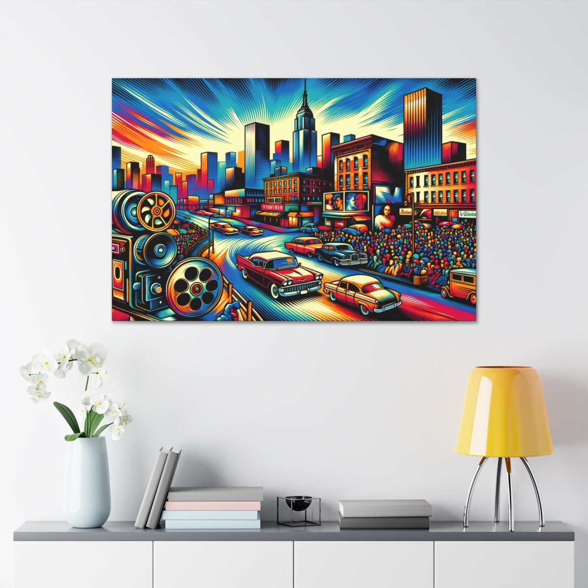 Cinematic Vibrance: Urban Reel - Pop Wall Art - Neodigitalis Artimata