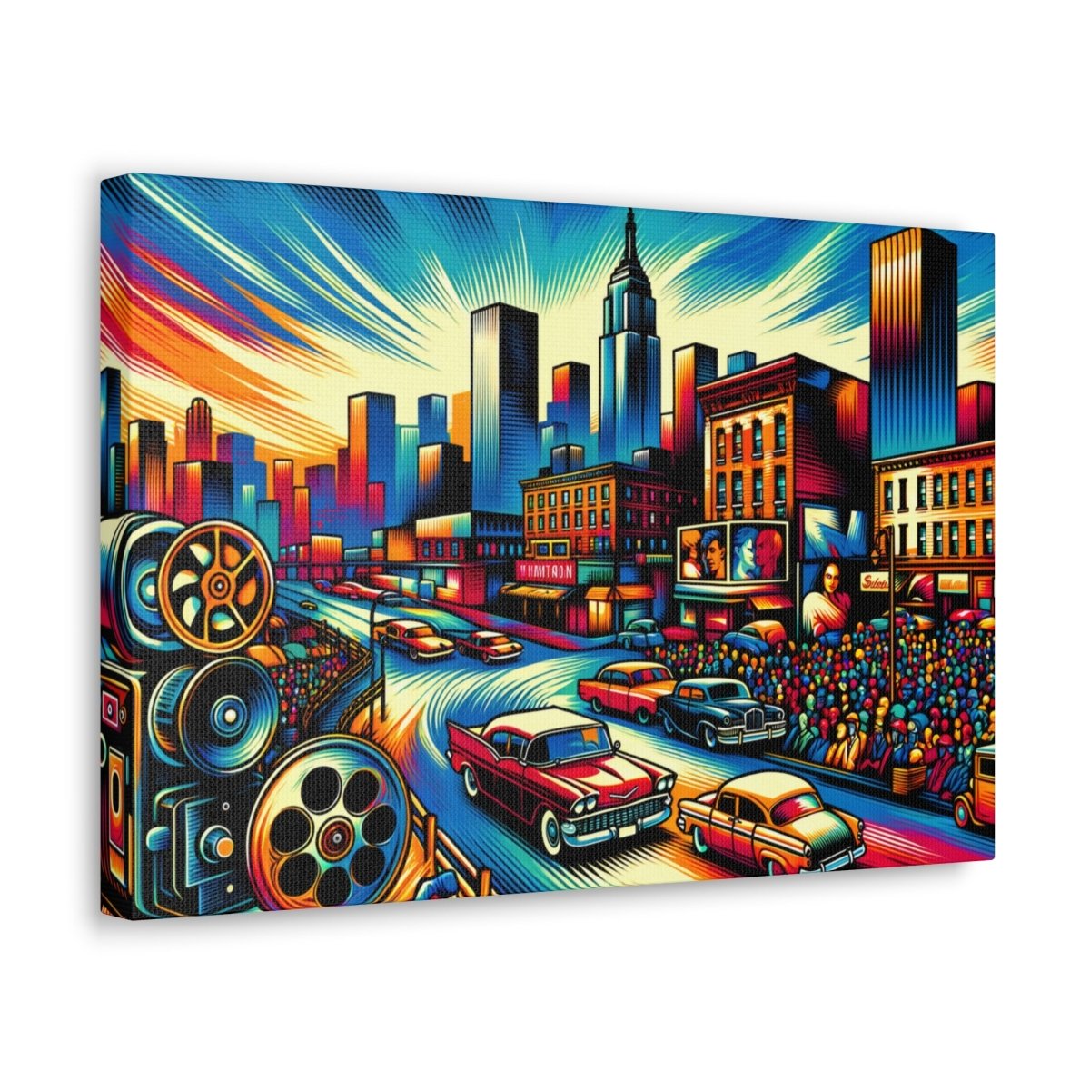 Cinematic Vibrance: Urban Reel - Pop Wall Art - Neodigitalis Artimata