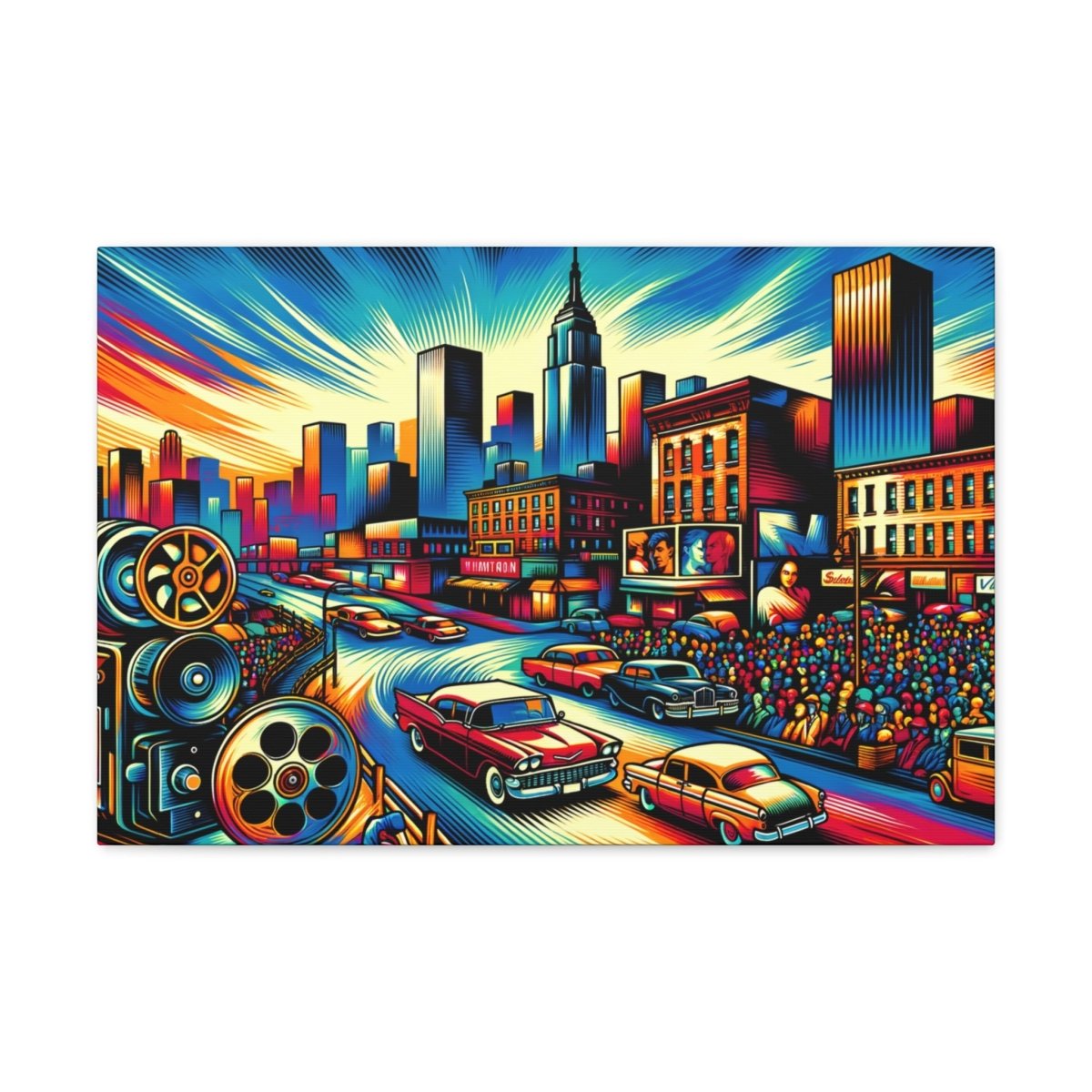 Cinematic Vibrance: Urban Reel - Pop Wall Art - Neodigitalis Artimata