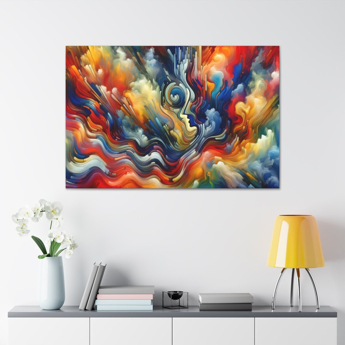 Contemplative Color Vortex Canvas - Abstract Wall Art - Neodigitalis Artimata