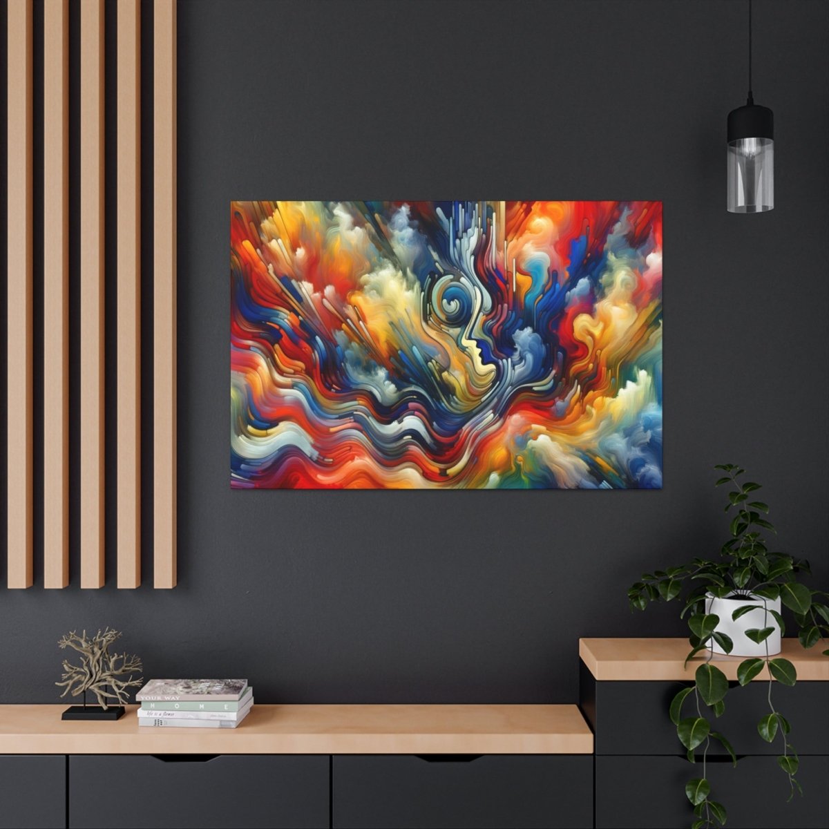 Contemplative Color Vortex Canvas - Abstract Wall Art - Neodigitalis Artimata