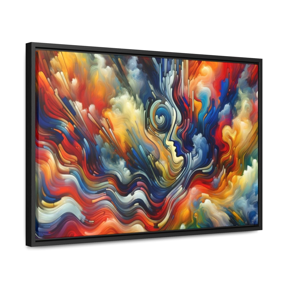 Contemplative Color Vortex Canvas - Framed Abstract Wall Art - Neodigitalis Artimata